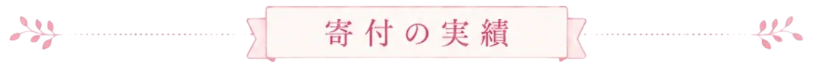寄付の実績